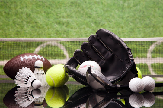 Sport articles. Balls and other equipment
