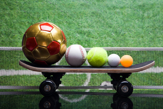 Sport articles. Balls and other equipment