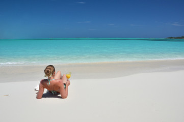 Beach scene, Great Exuma, Bahamas