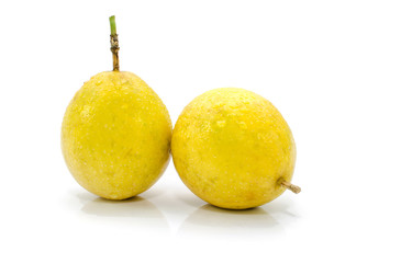 Passion fruit isolated on white background