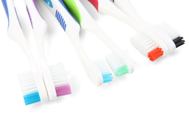 Tooth-brushes isolated on white