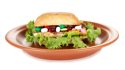 Conceptual image for nutritional care:assorted vitamins and