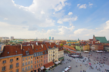 Naklejka na ściany i meble Stare miasto kwadrat, Warszawa, Polska