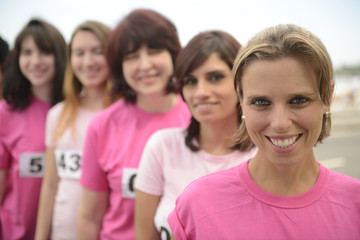 Breast cancer charity race: Women in pink