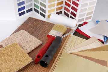 paint and material color choosing for interior decoration