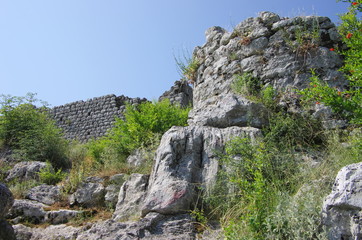 Fototapeta na wymiar Rock And Ruins Of Sas Stari Grad