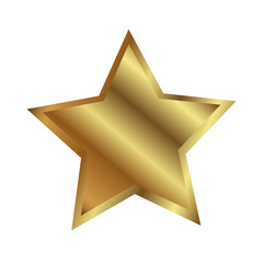 Goldener Stern mit weissem Hintergrund