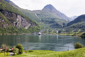 Geiranger am Geiranger Fjord