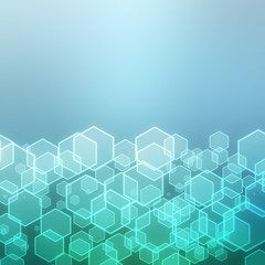 abstract background with hexagon