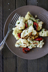 braised cauliflower on a plate