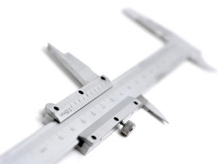 Caliper on white background