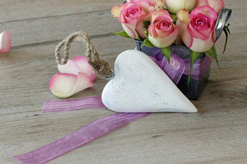 Herz mit Rosen