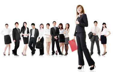 Fototapeta premium business woman with her team