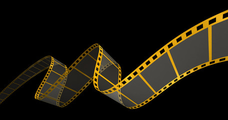 Gold Film Strip on black