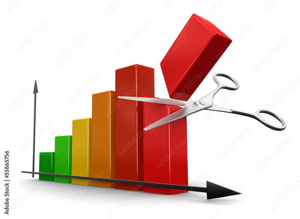 Poster scissors and graph (clipping path included)