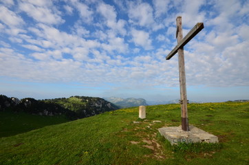 Fototapeta na wymiar Col de l'Alpe en Chartreuse.