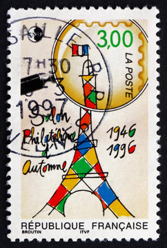 Postage stamp France 1996 Eiffel Tower