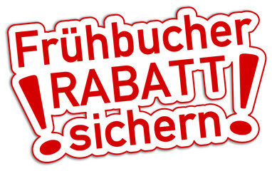 Fr&uuml;hbucher Rabatt Schild rot  #130904-svg02
