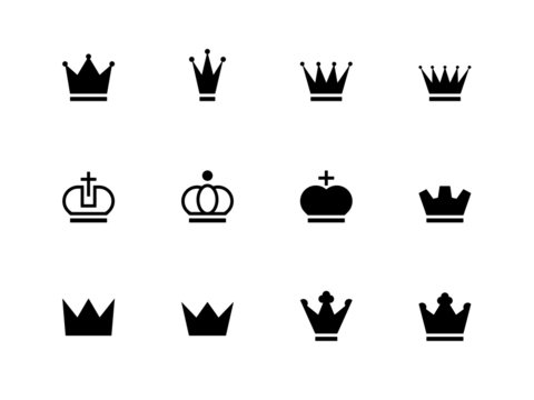 Crown icons on white background.