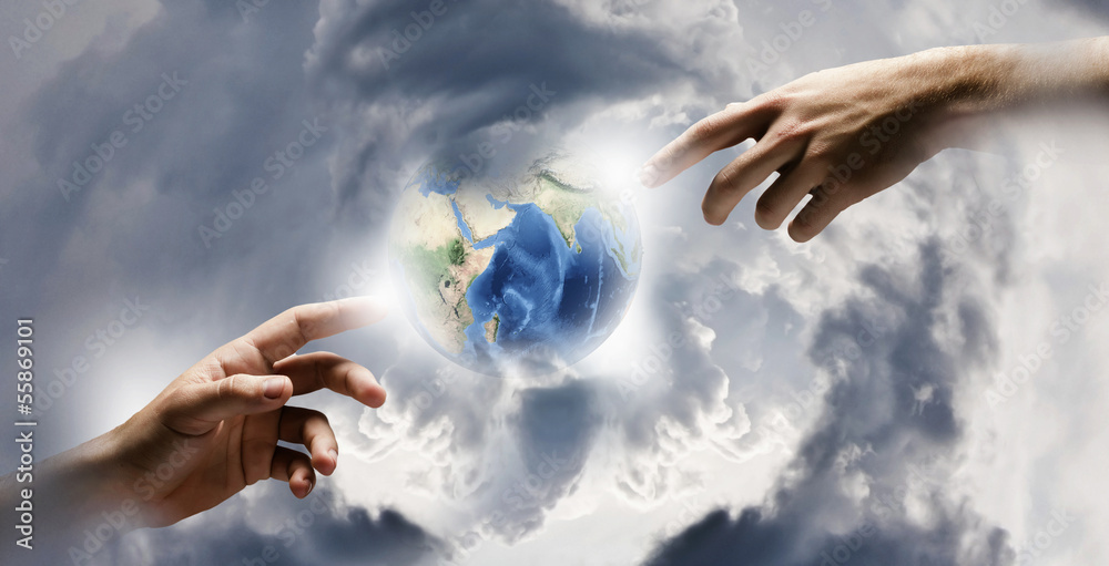 Wall mural global interaction