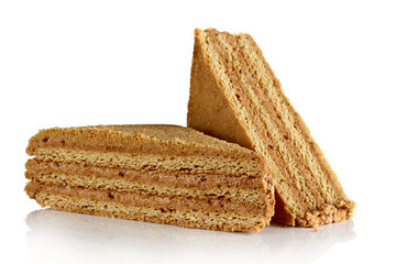 Two slices of cake