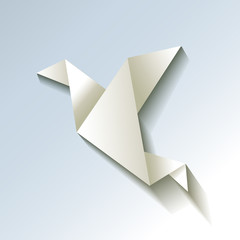 Freelancer Vogel Origami Hell Blau