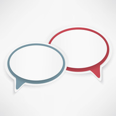 paper speech bubbles.