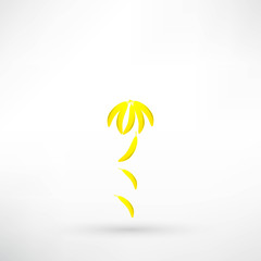 Obraz premium Yellow banana icon