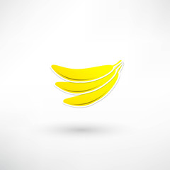 Fototapeta premium Yellow banana icon