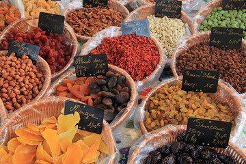 Candied fruits and nuts