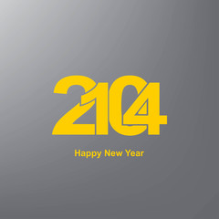 Happy new year 2014 celebration greeting card design.