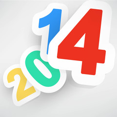 New Year`s celebration design with vivid floating numbers