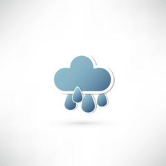 rain and blue cloud icon