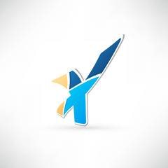 Abstract icon based on the letter