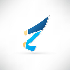 Abstract icon based on the letter