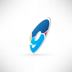 Abstract icon based on the number