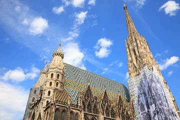 Gordijnen St. Stephan cathedral in Vienna © sborisov
