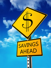 Savings ahead concept .