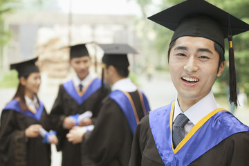 Young Male University Graduate, Close- Up Portrait