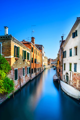 Venice cityscape, water canal, bridge and buildings. Italy © stevanzz