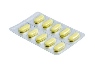 Packs of pills isolated