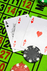 Dark composition of casino, gambling