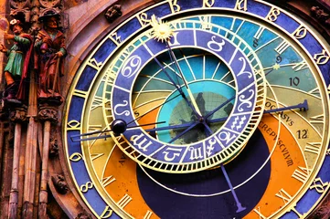 Fotobehang Praag Astronomische klok van Praag