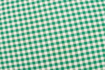 Green checkered fabric