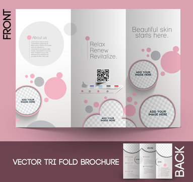Beauty Care & Salon Tri-Fold Brochure Design