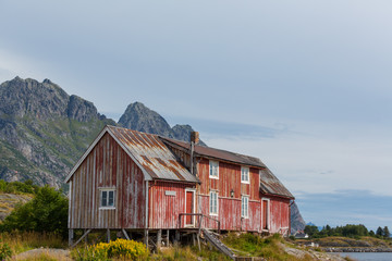 Fototapeta na wymiar Chaty w Norwegii