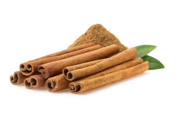 cinnamon stick on white