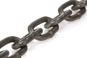 metal chain on white