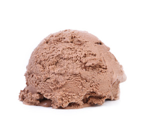 Scoop of chocolate ice cream