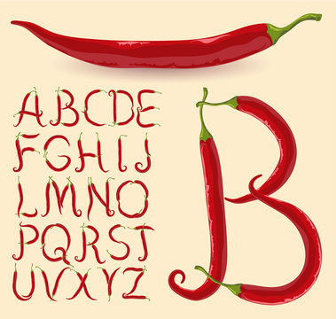 Chilly typeface. Vector.